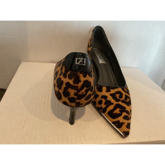 Franco Sarto- Khalsa- Calf Hair Leather - Leopard print, Kitten Heel - Pumps-9M - Picture 9 of 10